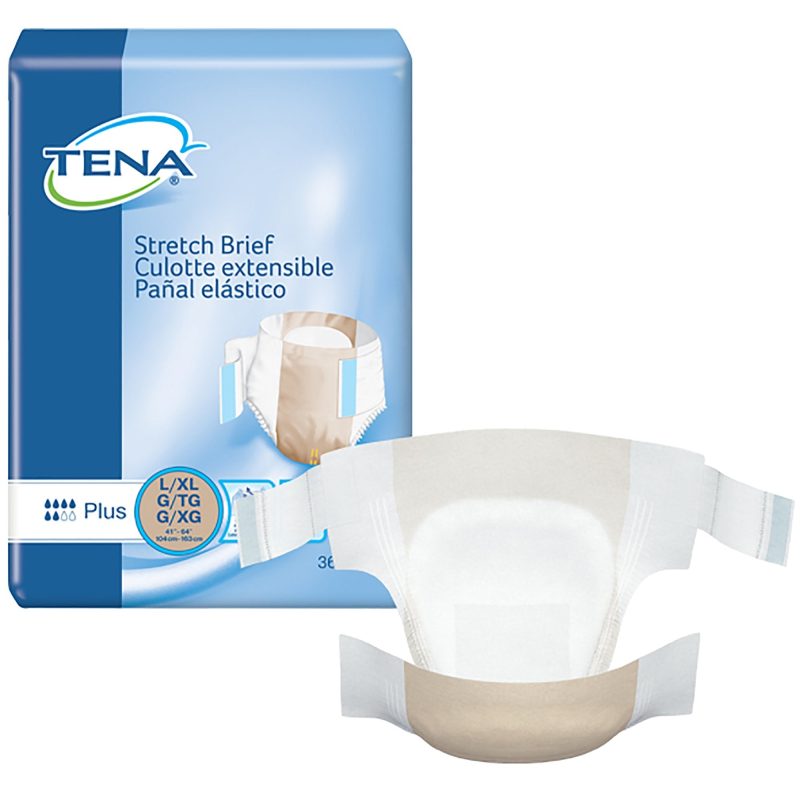 TENA® Stretch™ Plus Adult Incontinence Brief - Medical Supply Surplus