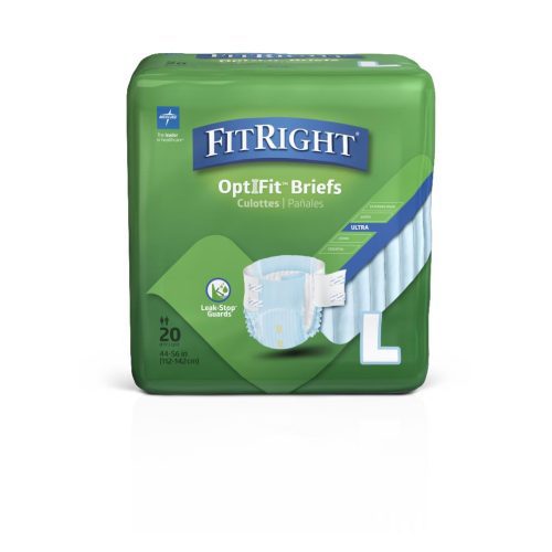 FitRight Optifit Ultra Adult Incontinence Briefs - Case of 80 - Medical Supply Surplus