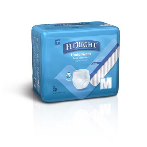 FitRight Ultra Adult Incontinence Underwear - Case of 80 - Medical Supply Surplus