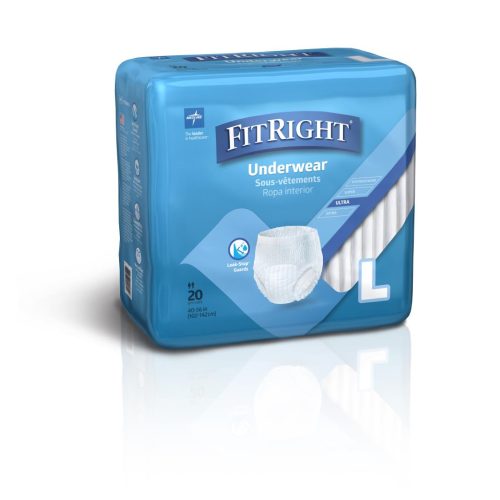 FitRight Ultra Adult Incontinence Underwear - Case of 80 - Medical Supply Surplus