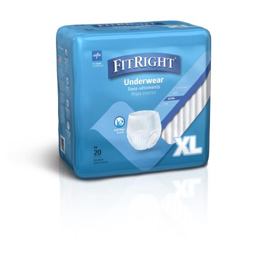 FitRight Ultra Adult Incontinence Underwear - Case of 80 - Medical Supply Surplus