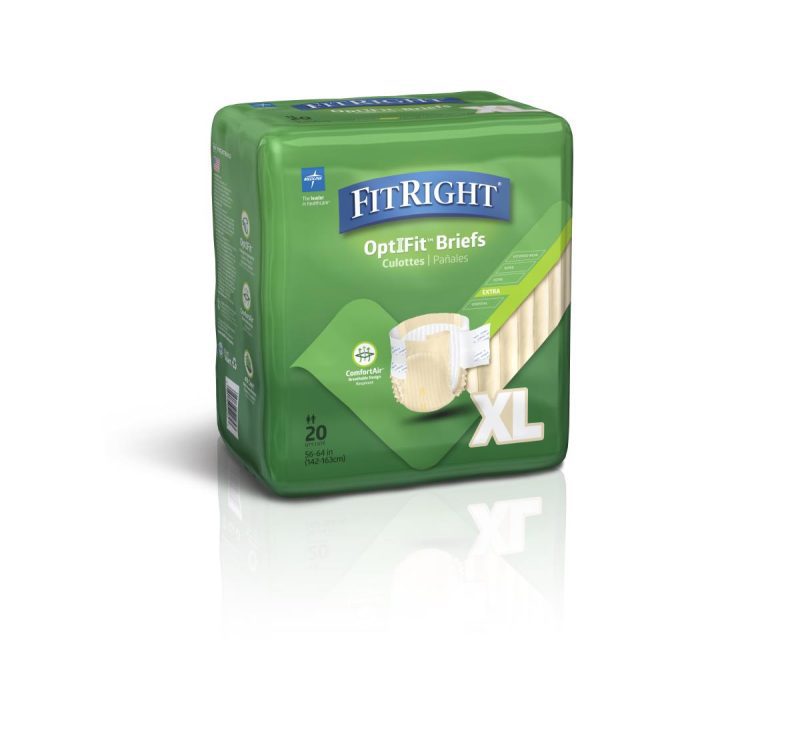 FitRight Extra Incontinence Briefs - Case of 80 - Medical Supply Surplus