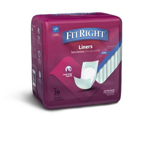 FitRight Incontinence Liners- Case of 80 - Medical Supply Surplus