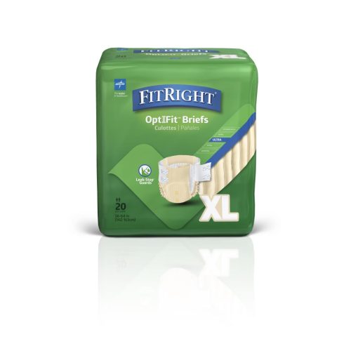 FitRight Optifit Ultra Adult Incontinence Briefs - Case of 80 - Medical Supply Surplus