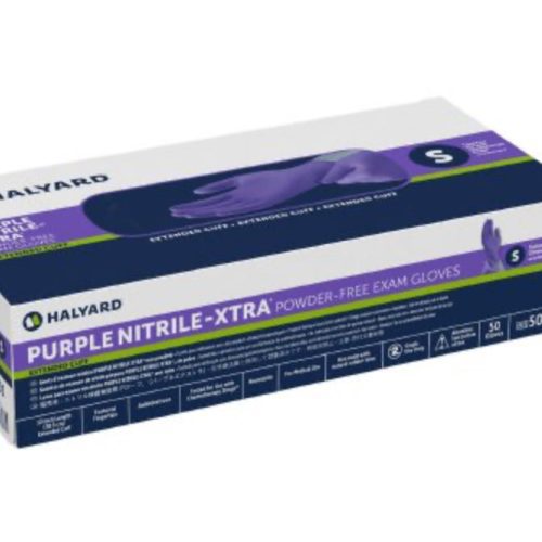 Halyard Purple Nitrile-Xtra™  Powder Free Exam Gloves - 500/Case - Medical Supply Surplus