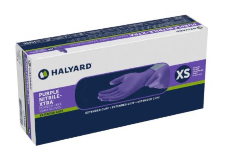 Halyard Purple Nitrile-Xtra™  Powder Free Exam Gloves - 500/Case - Medical Supply Surplus