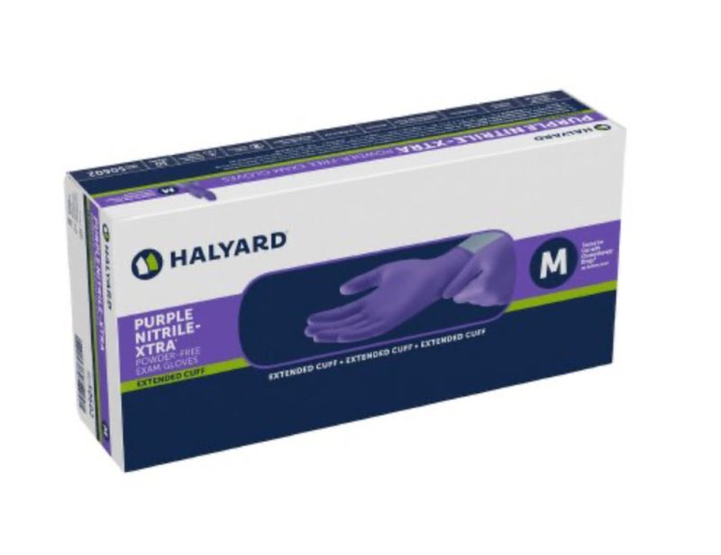 Halyard Purple Nitrile-Xtra™  Powder Free Exam Gloves - 500/Case - Medical Supply Surplus