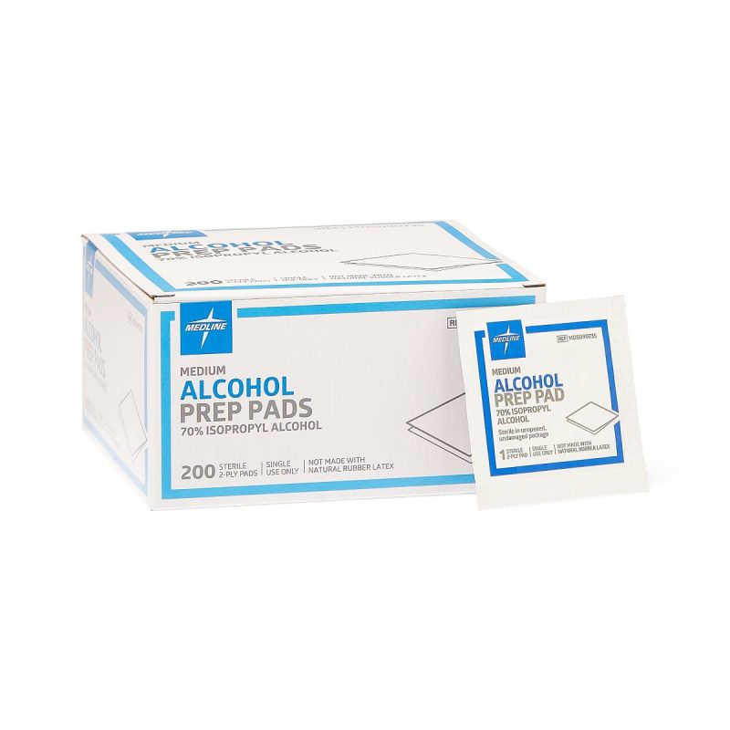 Sterile Alcohol Prep Pads: Medium - Box of 200 - Medical Supply Surplus