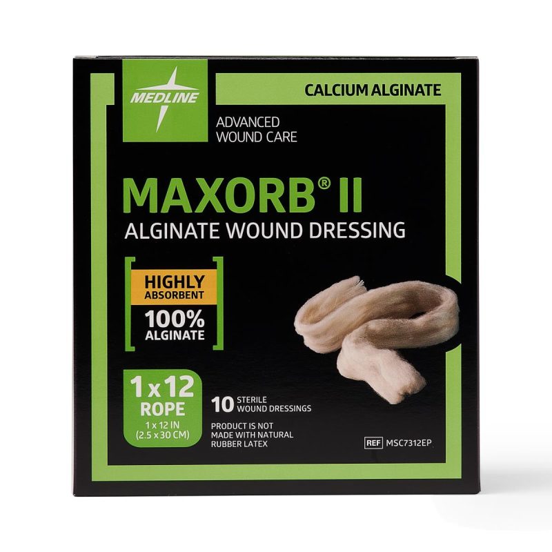 Maxorb II Alginate 1" x 12" Rope - MSC7312EP - Medical Supply Surplus