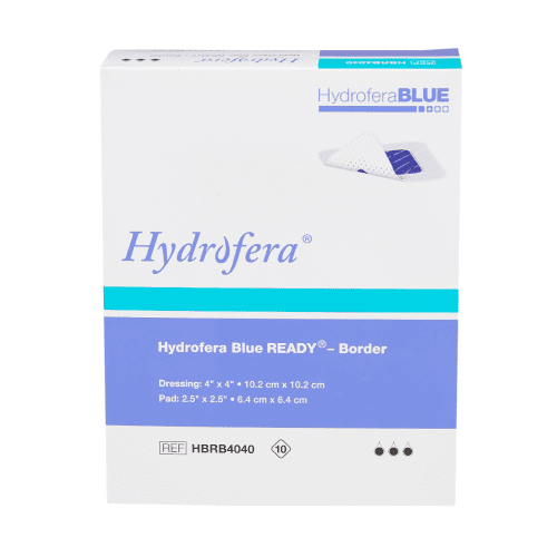 Hydrofera BLUE® READY-Border™ 4 X 4 Inch with Border - Medical Supply Surplus