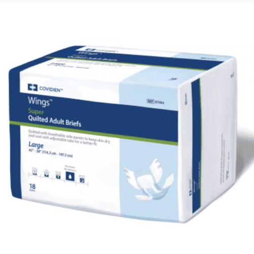 Wings™ Unisex Adult Incontinence Brief Super Tab Closure Heavy Absorbency - Medical Supply Surplus