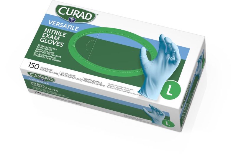 Curad Nitrile Exam Gloves - Latex Free & Powder Free -10 boxes/Case - Medical Supply Surplus