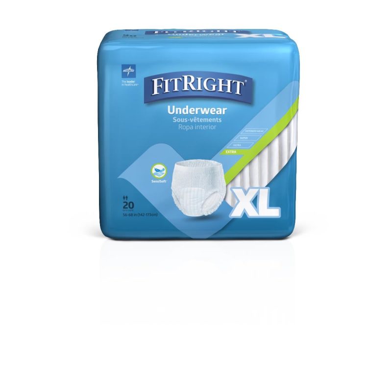 FitRight Extra Incontinence Underwear- Case of 80 - Medical Supply Surplus