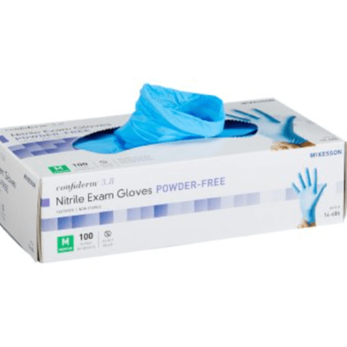 Confiderm® 3.8 Standard Cuff Powder Free Nitrile Exam Gloves- Case of 1000 - Medical Supply Surplus