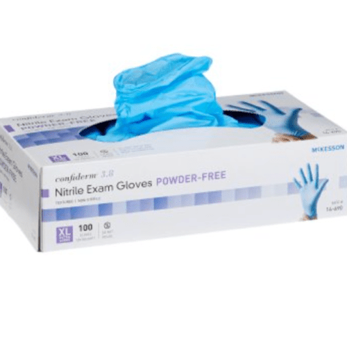 Confiderm® 3.8 Standard Cuff Powder Free Nitrile Exam Gloves- Case of 1000 - Medical Supply Surplus