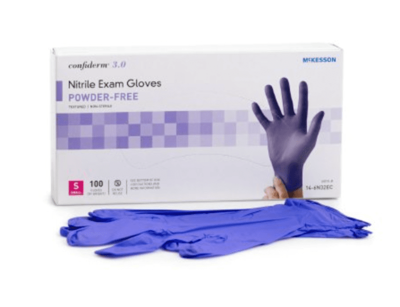 Confiderm® 3.0 Standard Cuff Powder Free Nitrile Exam Gloves- Case of 1000 - Medical Supply Surplus