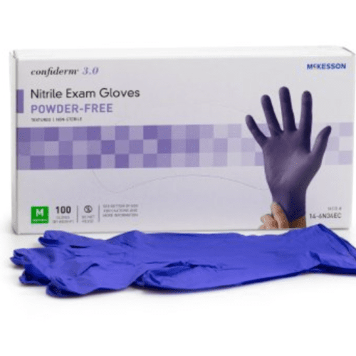 Confiderm® 3.0 Standard Cuff Powder Free Nitrile Exam Gloves- Case of 1000 - Medical Supply Surplus